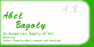abel bagoly business card